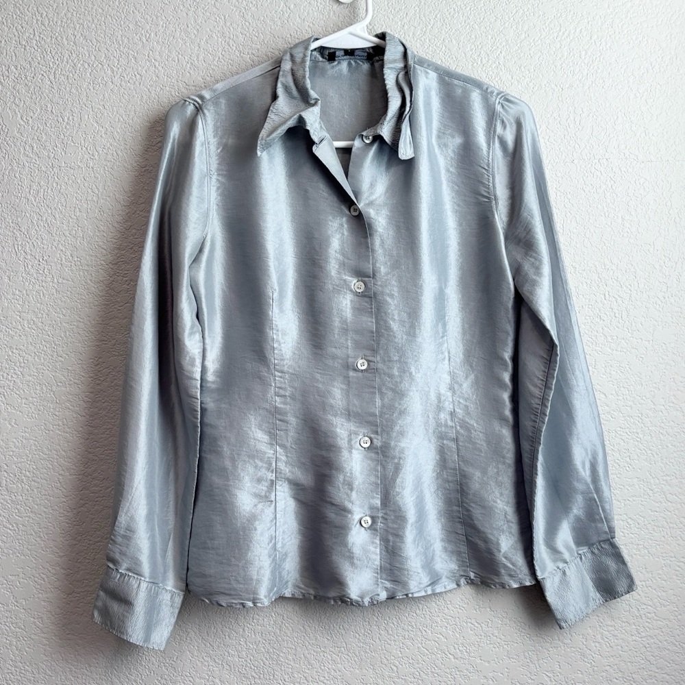Emporio Armani Silver Button Down Shirt